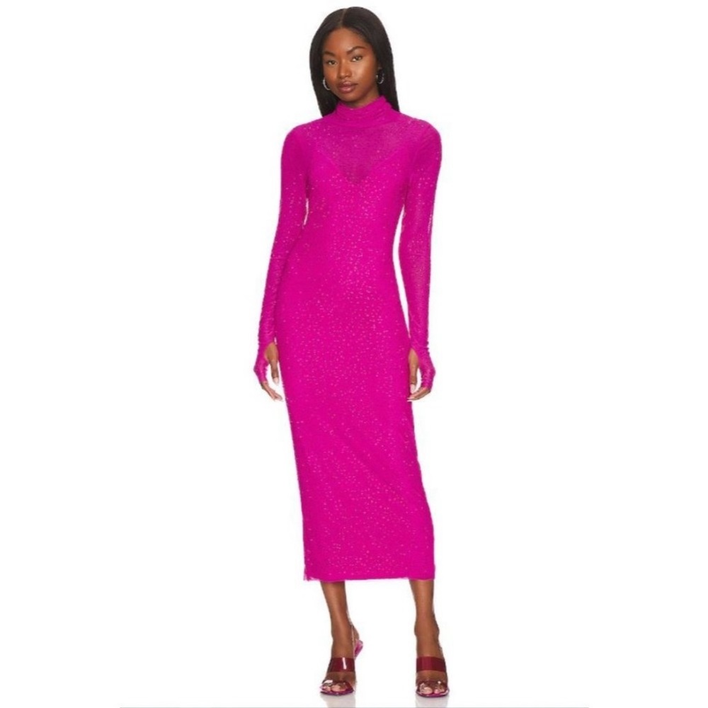 AFRM pink rhinestone dress- STUNNING!!!
